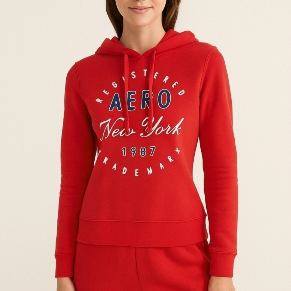 X-Small Aeropostale Red Pullover Hoodie